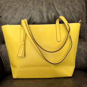 Beautiful Kate Spade yellow tote! NWOT smoke free . Priced to sell!!